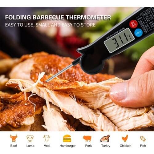 Outdoor Barbecue Kitchen Accurate Electronic Probe Folding Food Thermometer