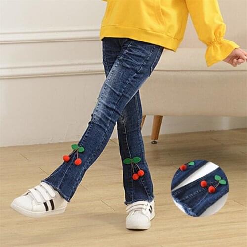 3Y-12Y Teenager Girls Jeans Pant 2020 Children Spring Autumn Casual Light Denim Skinny Patchwork Tight Pencil Pants