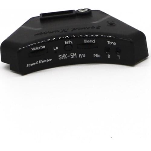 Soundhole Pickup for Acoustic Classical Guitar Piezo Guitar Preamp with Volume Phase Bass Treble Control Black