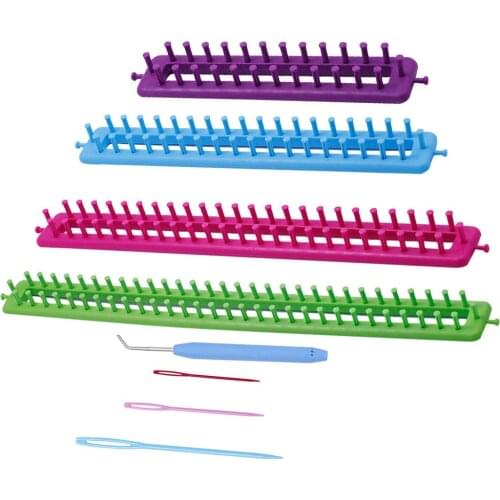 1Set Long Knitting Set Scarf Shawl Hat Sock Knitter Maker Knit DIY Children Heart Ball Weaver Loom Craft Tool Accessory