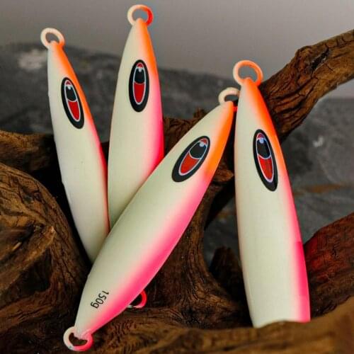 100g/120g/150g/200g 12.2cm/13cm/14cm/15.2cm Fishing Plate Bait 3D Slow Shaking Ultra Thin Metal Jigging Fishing Slow Shake Lure