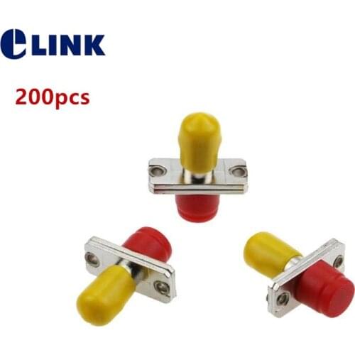 200PCS ST TO FC fiber adapter SM MM UPC APC ceramic sleeve optical fibre coupler telecom level top quality connector ELINK