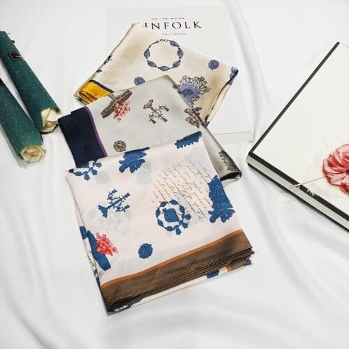 2020 70x70 INS fashion Multipurpose women Silk twill scarf Satin square tie Hairband ladies foulard femme towel bufanda shawl