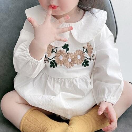 2021 Spring Baby Girl Clothing Babies Embroidery Long Sleeve Romper Baby Girl Overalls New Born Baby Clothes Baby Girl Clothes