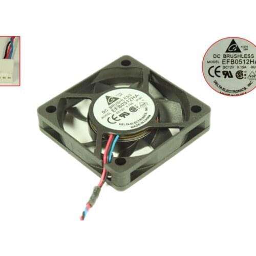 Delta Electronics EFB0512HA 9U81 DC 12V 0.15A 50x50x10mm 3-wire Server Cooling Fan
