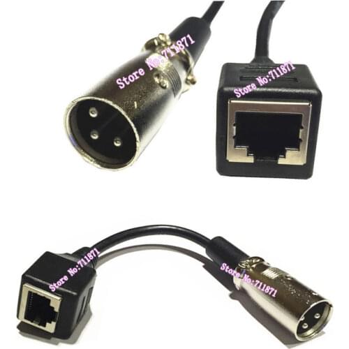 3P XLR MALE to RJ45 Female cable Cannon Carnon Male 8P rj45 Female extension cord 8Pin Rj45 3Pin XLR convert joint cable