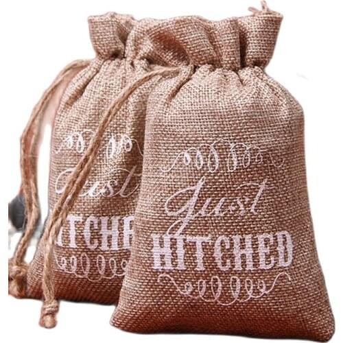 5pcs10pcs20pcs DIY Burlap Drawstring Bag Wedding Candy Tea Gift Packaging Environmentally Friendly Thickening Decoration