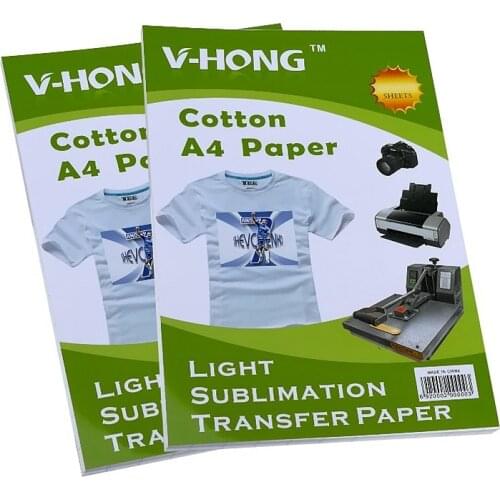 5sheets/bag,8.26x11.7 Inch,iron On White T-shirt Sublimation Hot Thermal Clothes Cotton Heat Transfer Paper For Light A4 paper