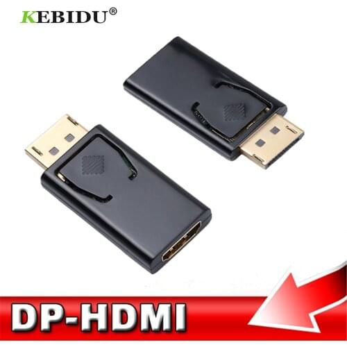Kebidu DP Male to HDMI-compatible Female Video Audio Converter Connector Display Port Cable Adapter for HDTV PC up to 1080p