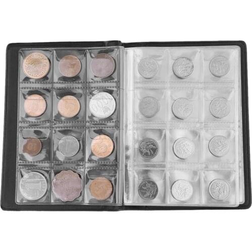 120 Pockets Coins Collection Album for Coins Mini Penny Pockets Money Coin Album Book Collecting Holders Photo Album Commemorat