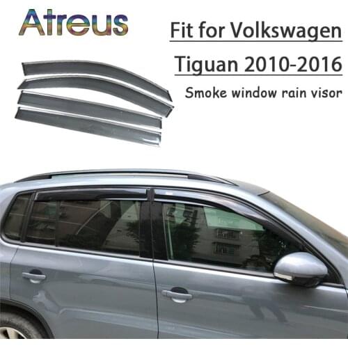 Atreus 1set ABS For 2016 2015 2014 2013 2012-2010 VW Tiguan Accessories Car Vent Sun Deflectors Guard Smoke Window Rain Visor