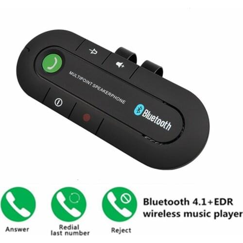 Bluetooth Handsfree Car Kit Wireless Bluetooth Speaker Receiver Phone MP3 Music Player Sun Visor Clip Speakerphone