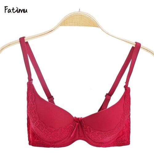 Fatimu Sexy Push Up Bras Bralette Underwear Women Lace Solid Bra Invisible Wedding Bra Top Soutien Gorge Sexy Lace Underwear Bra