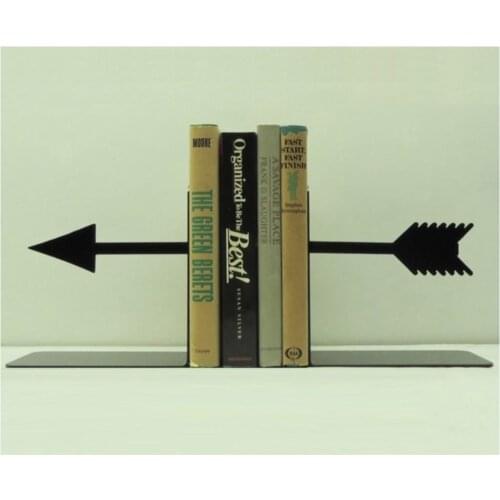Black Arrow Figured Stylish Cute Decorative Desktop Organizer Office Home Bookends Stand Holder Shelf