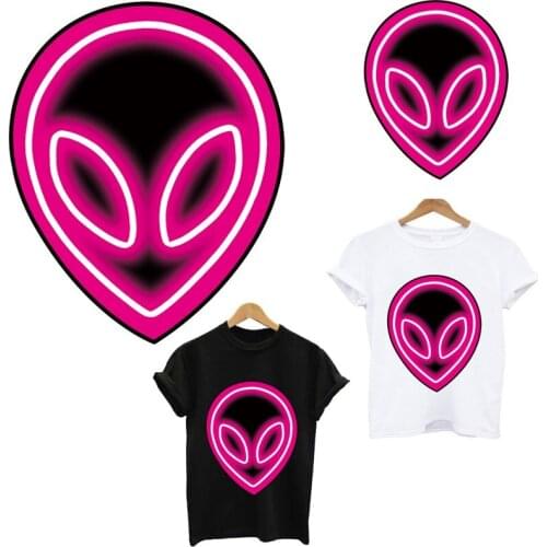 Alien stripes patches iron clothes applique application of one heat-sensitive clothing stickers custom patch tops