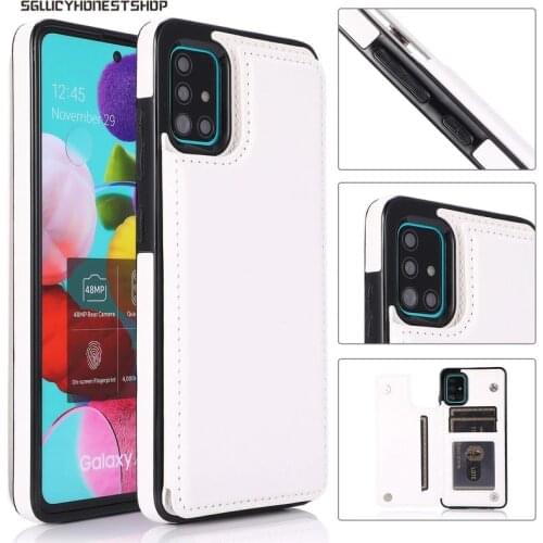 For Samsung Galaxy S20 UItra A51 A71 A50 A70 S10 Plus Note 10 Lite Credit Card PU Leather Flip Wallet Case Phone Holder Stand