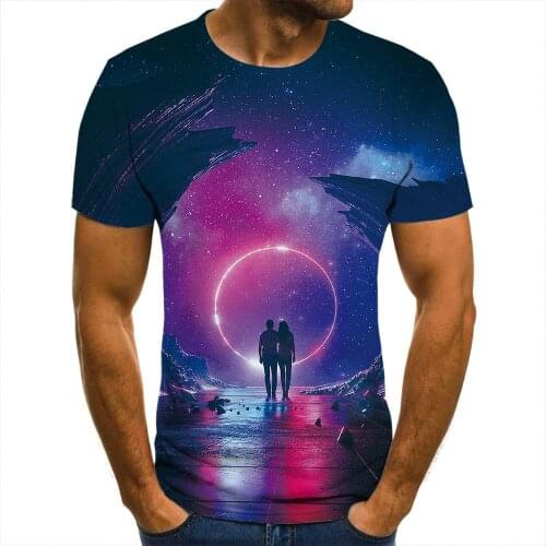 3d T -Shirt Starry Romantic Clothing Men Women Children Short Sleeve Cool Tees Fashion Casual Summer Boy Girl Kids Streetwear