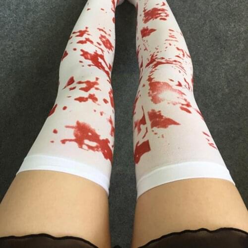 Halloween Blood Socks Blood Gloves With Blood Apron Halloween Stains Stockings Long Gloves Socks Costume Blood Party Bleedi W9V8