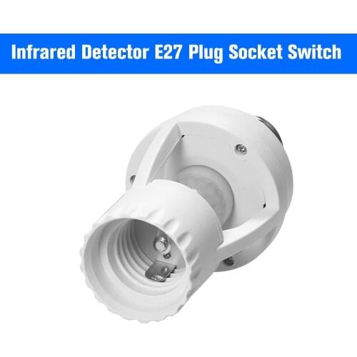 AC110-220V 360 Degrees PIR Induction Motion Sensor IR Human Infrared Detector E27 Plug Socket Switch Light Sensor Lamp Holder