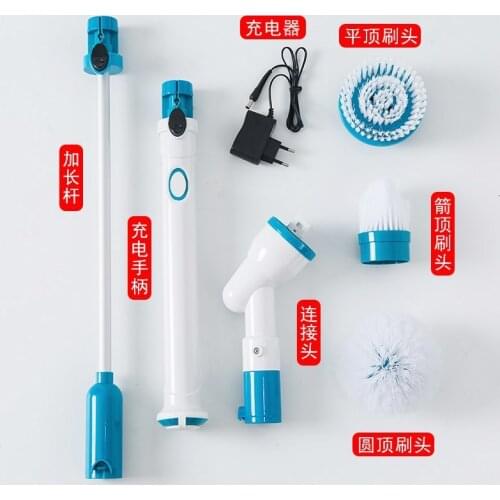 Kitchen Cleaning Tools Multifunctional Wireless Rechargeable Long-handle Retractable Waterproof Electric Cleaning Brush