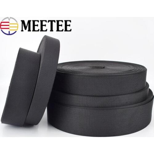 Meetee 5Meters 1mm Thick Black Nylon Webbing Ribbon Band Strap Tape Dog Collar Backpack Knapsack Belt DIY Sewing Accessories
