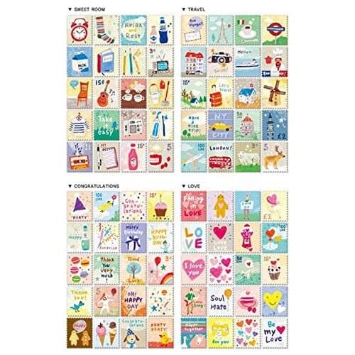 Multi Style Choose 80pcs Deco Craft Stamp Stickers Diary Sticker Scrapbooking