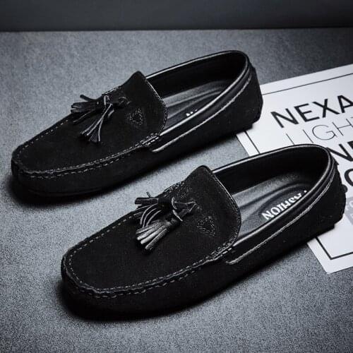 Loafers Men Shoes Casual Suede Leather Luxury Brand Designer Fashion Dress Shoes For Men Driving Shoes 2021 New