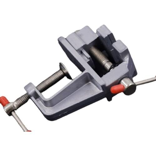 Mini Type Workbench Table Flat Mouth 360 Degree Bench Vise Portable New Mini Aluminum Alloy DIY Jaw Bench Clamp Drill