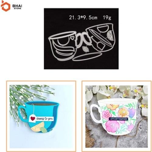 2021 New Coffee Cup Metal Cutting Dies Scrapbook Paper Card DIY Embossing Decoration Stencil Blade Punch Crafts Dies
