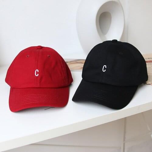 WeMe New Cotton C-Letter Baseball Cap Lovers Student Soft Casquette Cap