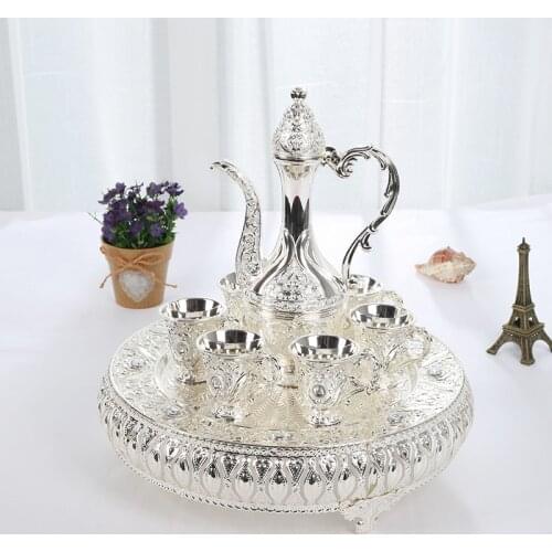 New Pattern Flagon Liquor Divider Household Wine Set High Plate with Diamond Party Special Wine Container