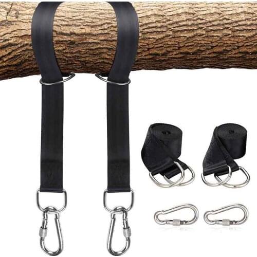 Tree Swing Hanging Kit Hammock Straps Set of 2 150cm Extra Long 350 KG Load Capacity OutDoor Camping Hiking Hammock Hanging Belt