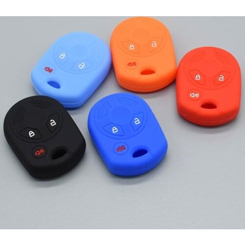 10 units For Ford F150 F250 F350 F450 F550 Silicone Remote Key Case Fusion Freestyle Explorer Edge Escape 3 Button Smart Key