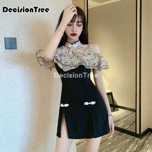 2021 qipao traditional chinese oriental dress women cheongsam modern chinese dress qi pao female dress+pants set cheongsam set