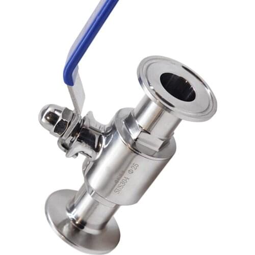 1.5" 2" 2.5" Tri Clamp Ferrule OD 25mm 50.5mm 64mm 304 Stainless Steel Sanitary Ball Valve For Homebrew Diary