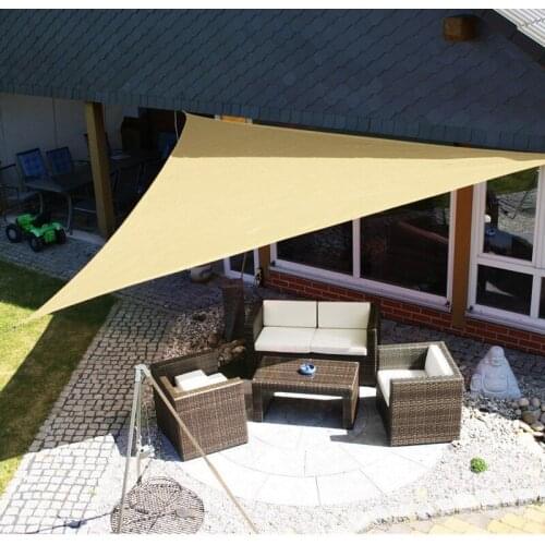 Waterproof Shade Sail Sun Canopy Cover Triangle Garden Yard Awnings Car Sun Shade Cloth Summer Anti-UV Outdoor Sunshade 4 Colors