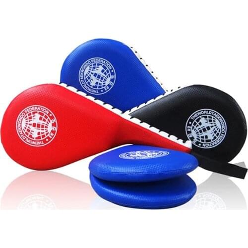 Adult Kids Taekwondo PU Rebound Sponge Double Kick Pad Target Tae Kwon Do Karate Kickboxing Bag Punching Bag Fitness Training