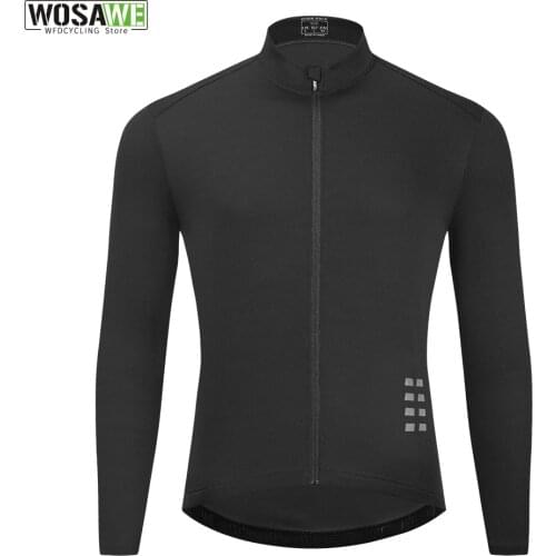 WOSAWE Mens Cycling Jersey Long Sleeve MTB Jersey ciclismo masculino Spring Autumn Mens Running Hiking Shirts Quick Drying