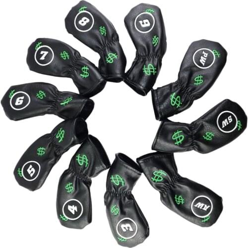10 Pieces Golf Iron Covers Set Headcovers Protector for Club Mens Womens Kids Xmas Gift - Portable & Compact