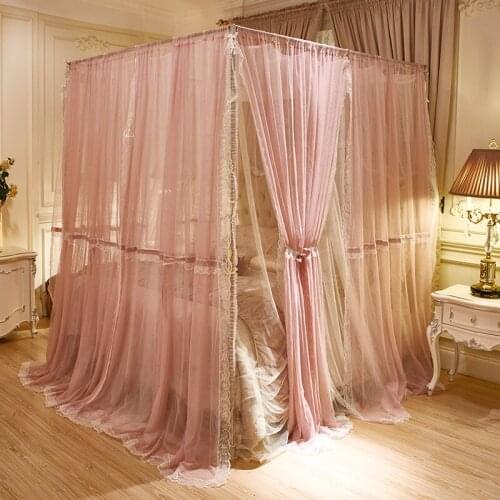 150*200 cm/180x200cm Mosquito Net Elegant Lace Polyester Insect Bed Canopy Netting Curtain Blue Mosquito Net Bedding