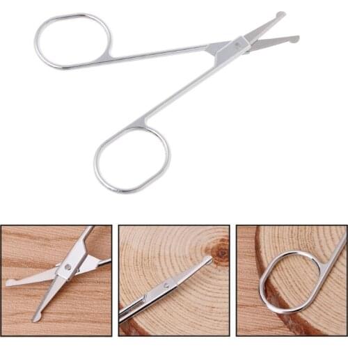 2021 New Makeup Stainless Steel Eyebrow Round Tips Scissors Facial Trimming Beauty