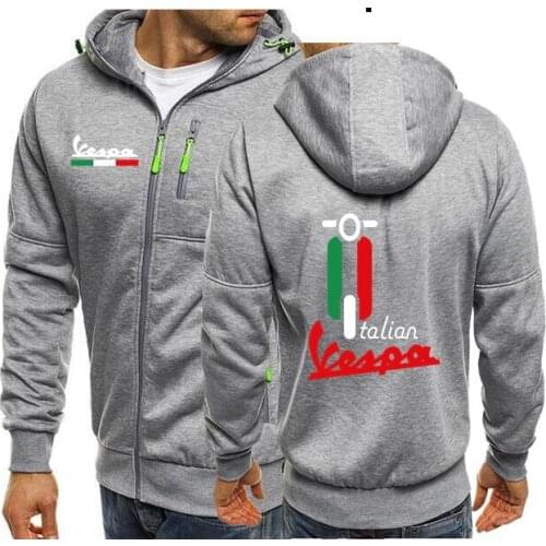 2021 Vespa Mens Zipper Hoodies Servizio Car Sports Design Spring Autumn Winter Cardigan Vespa Service Hooded Mens Hoodie DG-55