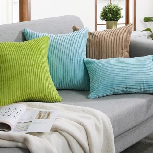 21 Colors 1Pcs Solid Color Corduroy Pillow Case Decorative Sofa Cushion Cover 40x40cm 45x45cm 30x50cm Pillow Cover Home Decor