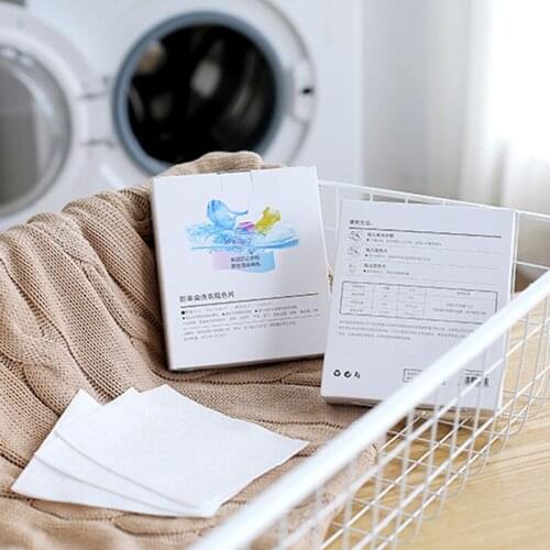 24pcs Laundry Anti-dye Color Film Sheet Anti-clothes Coloring Laundry Clothing Paper Absorbent Paper D1