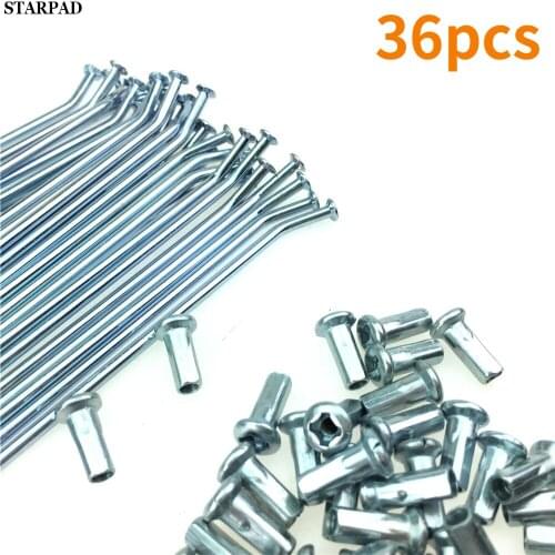 36pcs 3mm for ZS125 Gn125 GY Gs125 Motorcycle Right Angle Wire Spokes Steel Tire Accessories Bicycle Electric Tricycle Car