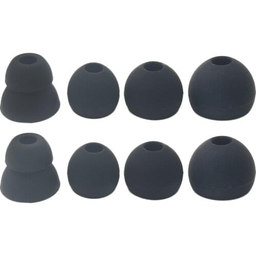 4 pairs Earphone Domes Earplug Replacement Soft Silicone IEM Ear Plug Eartips