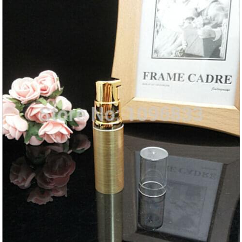 5ML Airless Pump Bottle Gold color, Cosmetic Essence Lotion Vacuum Packing Bottles, 5g Golden Lotion Pump Bottle, 100pcs/Lot