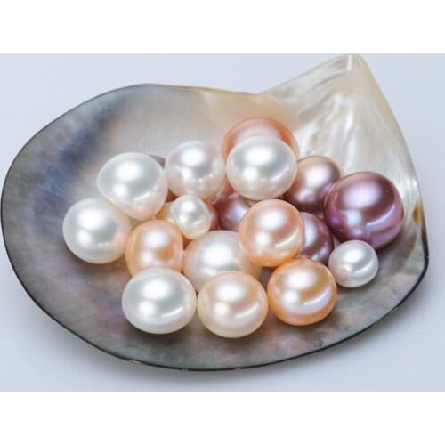 AAA+ Natural White Pearl Mussel Steamed Bread Shape Pearl 5/7/10mm Loose Pearl Jewelry Earrings Making DIY Bead Wholesale