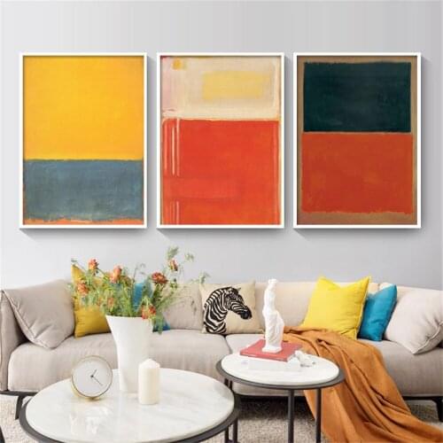 Mark Rothko Abstract Canvas Painting Prints And Posters Spray Hologram Art Wall Pictures For Living Room Home Decor Unframed