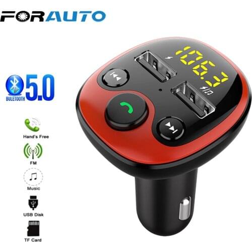 Dual USB Charger Handsfree Car MP3 Player TF U Disk Music Player Car Cigarette Lighter Bluetooth 5.0 Radio FM Transmitter